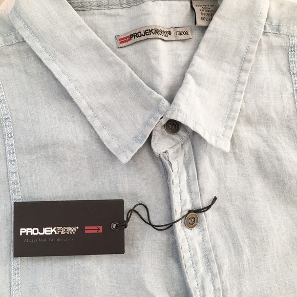 Projekraw male XXL cotton shirt, brand new - Picture 7 of 8